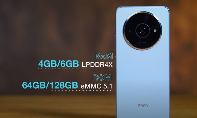 POCO C61 Ram & Storage